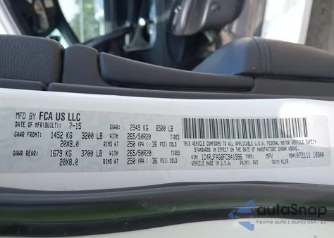 2015 Jeep Grand Cherokee Altitude из США, поврежденный, VIN 1C4RJFAG8FC941996